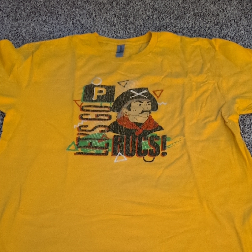 Gildan Yellow Pittsburgh Pirates 80s Theme